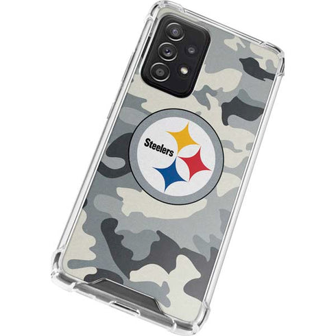 NFL Pittsburgh Steelers Camo Galaxy A52 5G Clear Case